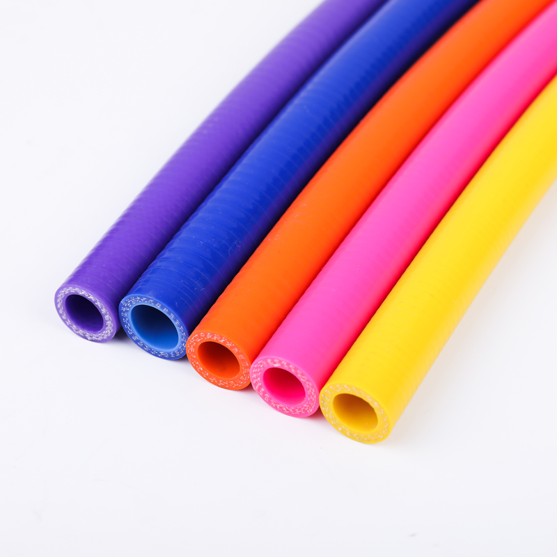 Colored straight silicone coolant hoses